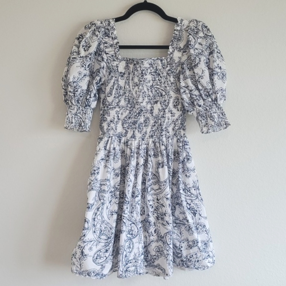 Smocked puff sleeve dress size S - Picture 5 of 6